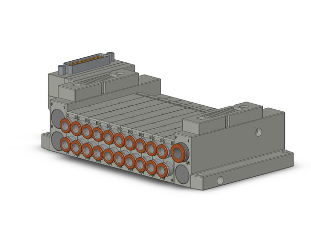 SMC SS5V1-10FD1-10US-N7 5 Port Solenoid Valve Manifold