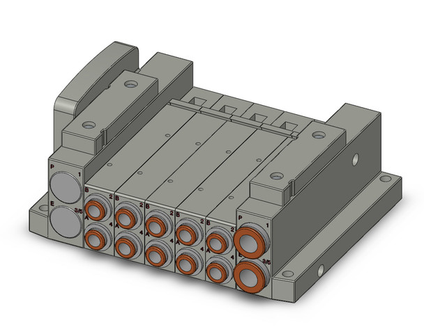 SMC SS5V2-W10S60D-05U-N7 Ss5V 05 Station Manifold, Tie-Rod Base