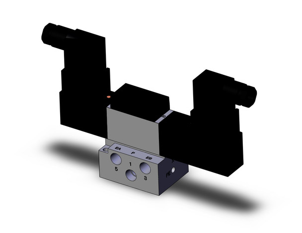 SMC VFR2410-5DZ-01 4/5 port solenoid valve valve dbl non plugin base mt