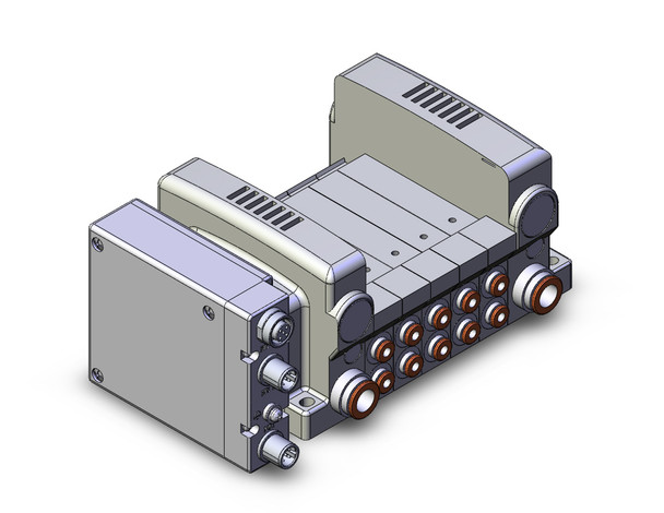 <h2>VV5QC21-S, 2000 Series, Base Mounted Manifold, Plug-in, Integrated-type for Output (for EX260)</h2><p><h3>The VQC series has five standard wiring packages bringing a world of ease to wiring and maintenance work, while the protective enclosures of three of them conform to IP67 standards for protection from dust and moisture. The use of multi-pin connectors to replace wiring inside manifold blocks provides flexibility when adding stations or changing manifold configuration. The VQC series has outstanding response times and long life.<br>- </h3>- Base mount EX260 type plug-in manifold for VQC2000 valves<br>- DeviceNet™, PROFIBUS DP, CC-Link, Ether CAT and PROFINET fieldbus protocols<br>- Maximum 12 stations available as standard<br>- Optional DIN rail mount <p><a href="https://content2.smcetech.com/pdf/VQC1_2000.pdf" target="_blank">Series Catalog</a>