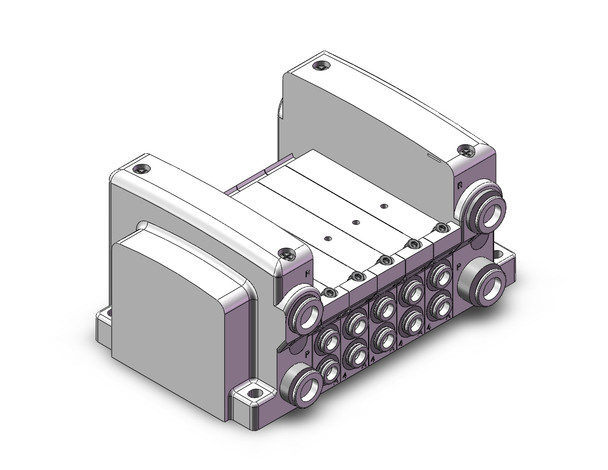 <h2>VV5QC21-SD6, 2000 Series, Base Mounted Manifold, Plug-in, Serial Transmission, Fieldbus System (EX600)</h2><p><h3>The VQC series has five standard wiring packages bringing a world of ease to wiring and maintenance work, while the protective enclosures of three of them conform to IP67 standards for protection from dust and moisture. The use of multi-pin connectors to replace wiring inside manifold blocks provides flexibility when adding stations or changing manifold configuration. The VQC series has outstanding response times and long life.<br>- </h3>- Base mount EX600 type plug-in manifold for VQC2000 valves<br>- Protective enclosure conforms to IP67 for protection fromdust and moisture<br>- DeviceNet, PROFIBUS DP, EtherNet/IP, EtherCAT and CC-Link fieldbus protocols<br>- Maximum 12 stations available as standard<br>- Optional DIN rail mount <br>- <p><a href="https://content2.smcetech.com/pdf/VQC1_2000.pdf" target="_blank">Series Catalog</a>