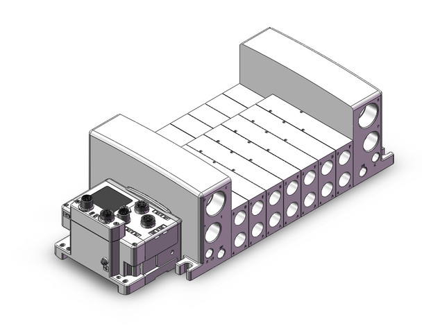 <h2>VQC4000 Manifold/Valve Assembly with EX600</h2><p><h3>The VQC series has five standard wiring packages bringing a world of ease to wiring and maintenance work, while the protective enclosures of three of them conform to IP67 standards for protection from dust and moisture. The use of multi-pin connectors to replace wiring inside manifold blocks provides flexibility when adding stations or changing manifold configuration. The VQC series has outstanding response times and long life.</h3>- Base mount EX600 type plug-in manifold for VQC4000 valves<br>- Protective enclosure conforms to IP67 for protection fromdust and moisture<br>- DeviceNet?äó, PROFIBUS DP and CC-Link, EtherNet/IP?äó, EtherCAT fieldbus protocols<br>- Maximum 12 stations available as standard<br>-  <p><a href="https://content2.smcetech.com/pdf/VQC4.pdf" target="_blank">Series Catalog</a>