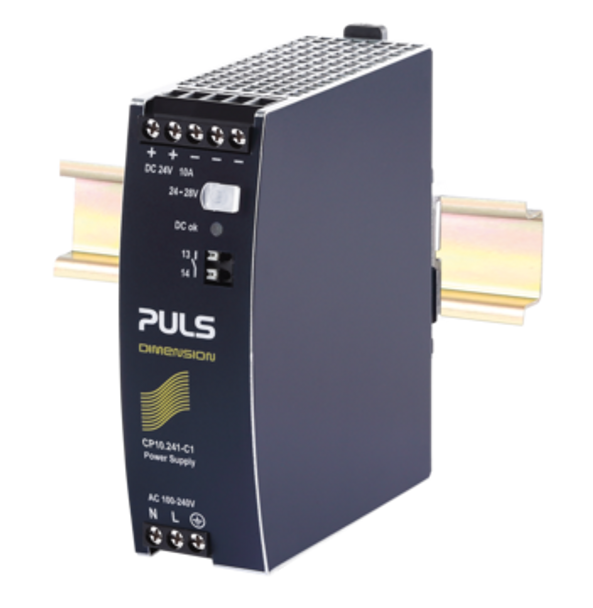PULS CP10.241-C1 Power Supply, 240W, 100-240VAC 1PH, 24-28VDC, 10-8.6A with Conformal Coating