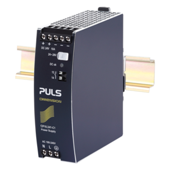 PULS CP10.241-C1 Power Supply, 240W, 100-240VAC 1PH, 24-28VDC, 10-8.6A with Conformal Coating