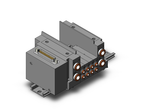 SMC SS5Y3-10FW1-04B-N1A7 4/5 port solenoid valve ss5y3 4 sta manifold base