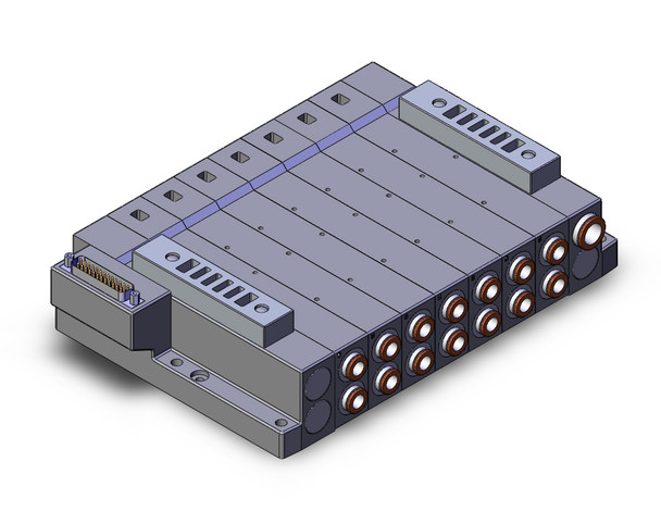 SMC SS5V4-10FD1-07US-C8 4/5 port solenoid valve ss5v 07 station manifold, tie-rod base