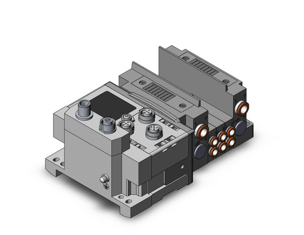 SMC SS5Y3-10S6EA2-03F-C6 4/5 port solenoid valve ss5y3 3 sta manifold base