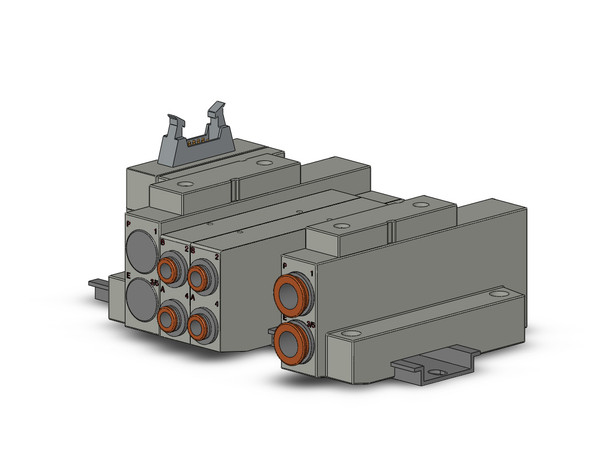 SMC SS5V2-16PHD1-04U-C6 4/5 port solenoid valve ss5v 04 station manifold, cassette base