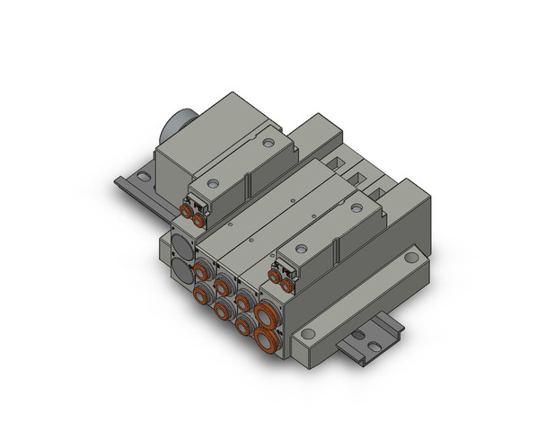 SMC SS5V2-W16CD-03UR-N7 4/5 port solenoid valve ss5v 03 station manifold, cassette base