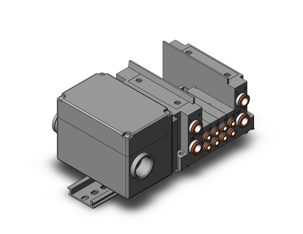 SMC SS5Y3-10TC-04B-N3D 4/5 port solenoid valve ss5y3 4 sta manifold base