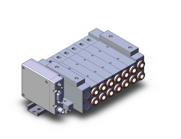 SMC SS5V3-W10S1EAND-06U-N11-D7 4/5 port solenoid valve ss5v 06 station manifold, tie-rod base