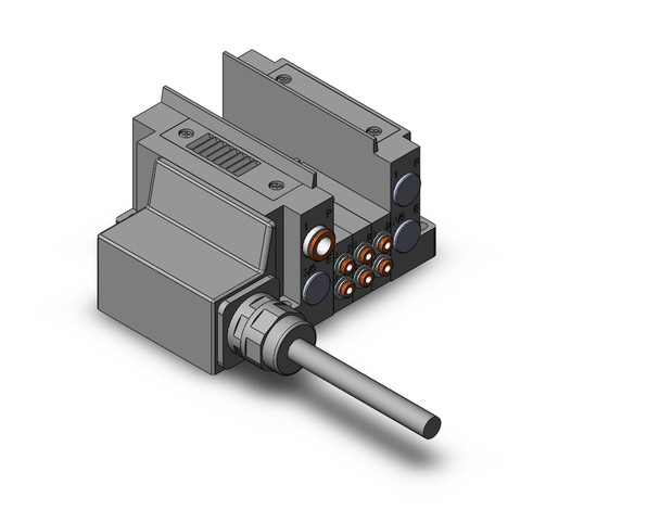 SMC SS5Y3-10L33-03DS-N1 4/5 port solenoid valve ss5y3 3 sta manifold base