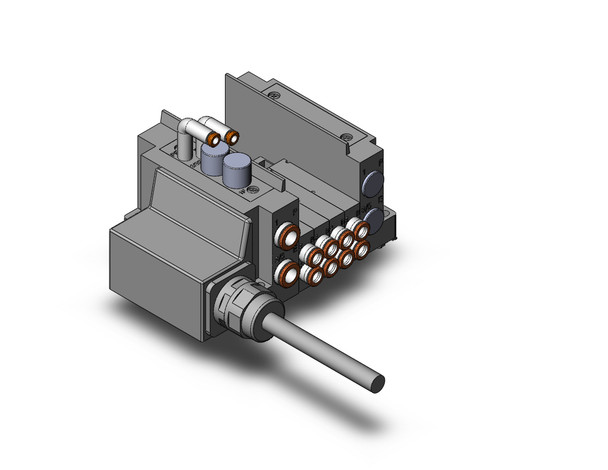 SMC SS5Y3-10L32-04DR-N7D 4/5 port solenoid valve ss5y3 4 sta manifold base