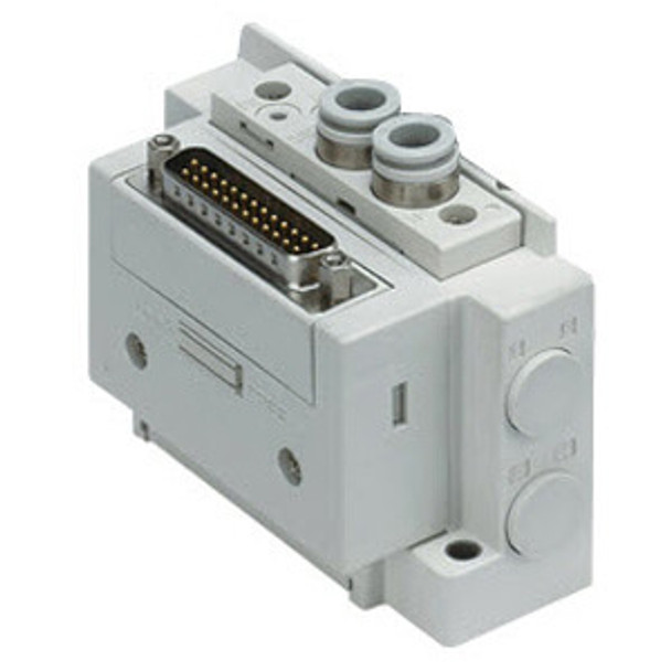SMC SS5Y5-10F1-04U-L8D0 4/5 port solenoid valve ss5y5 4 sta manifold base