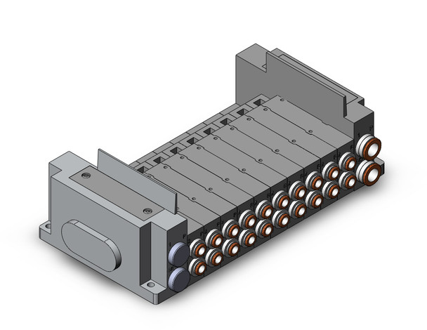 SMC SS5Y5-10S0-10U-C6 4/5 port solenoid valve ss5y5 10 sta manifold base