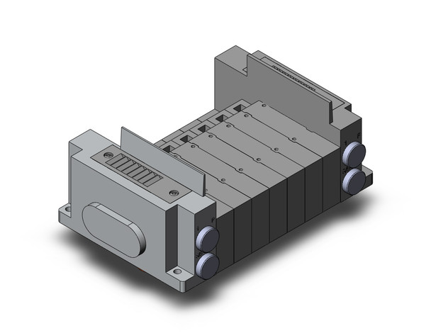 SMC SS5Y5-11S0-07BS-N7 4/5 port solenoid valve ss5y5 7 sta manifold base