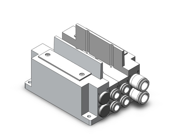 SMC SS5Y7-10S0-02U-N11 4/5 port solenoid valve ss5y7 2 sta manifold base