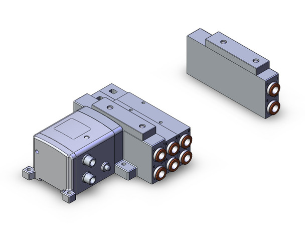 SMC SS5V3-W10S1QWD-08B-N11-X160US 4/5 port solenoid valve ss5v 08 station manifold, tie-rod base