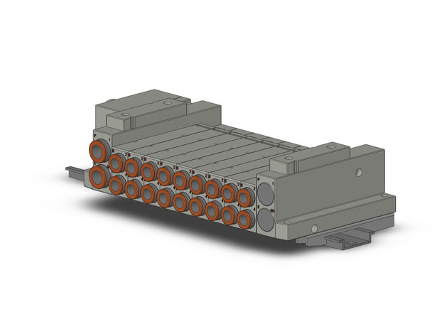 SMC SS5V2-W10CD-09D-C8-D 4/5 port solenoid valve ss5v 09 station manifold, tie-rod base