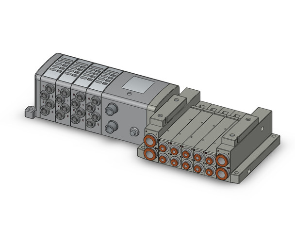 SMC SS5V2-W10S1ZEN43D-05B-C4 4/5 port solenoid valve ss5v 05 station manifold, tie-rod base