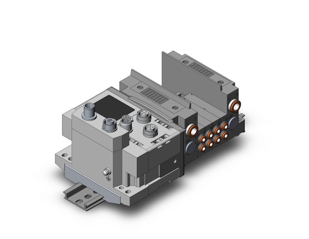 SMC SS5Y3-10S6D4-04F-C4D5 4/5 port solenoid valve ss5y3 4 sta manifold base