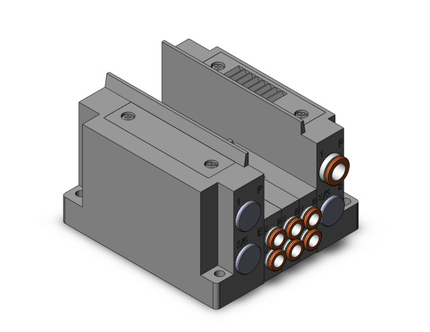 SMC SS5Y3-10S0-03US-C6 4/5 port solenoid valve ss5y3 3 sta manifold base