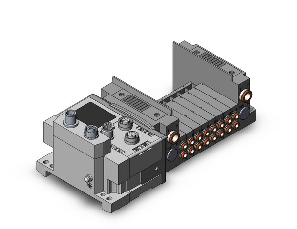 SMC SS5Y3-10S6D4-08F-C4 4/5 port solenoid valve ss5y3 8 sta manifold base