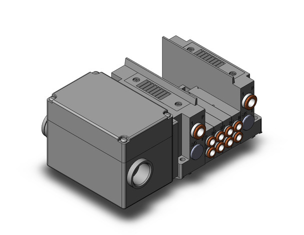 SMC SS5Y3-10TC-04BS-C6D0 4/5 port solenoid valve ss5y3 4 sta manifold base