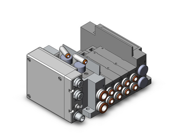 SMC SS5Y5-10SEAN-04DR-C6 4/5 port solenoid valve ss5y5 4 sta manifold base