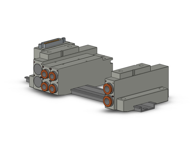 SMC SS5V2-16FD1-08U-N9 4/5 port solenoid valve ss5v 08 station manifold, cassette base