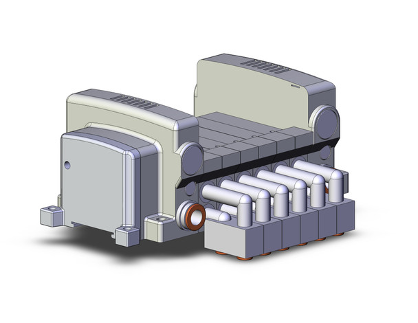 SMC VV5QC21-06B6SD0-S 4/5 port solenoid valve vqc manifold