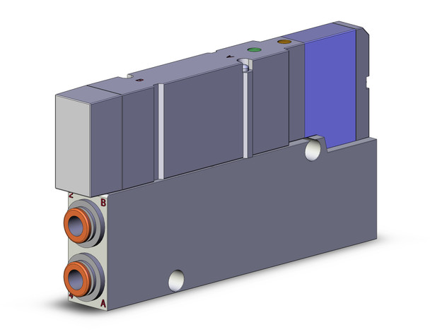 SMC SV2400-5FR-TS-N7 4/5 port solenoid valve 3 position exhaust center