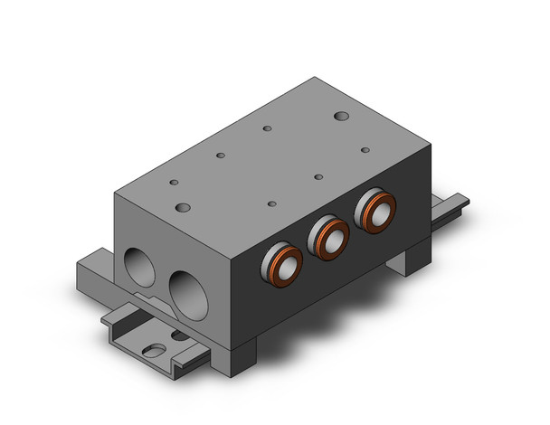 SMC VV3QZ35-03C8C-D-Q base mounted manifold