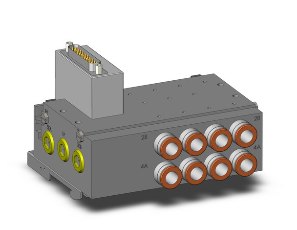 SMC SS5Y7-50F1-04U-KN11ND0 4/5 port solenoid valve plug-in metal base