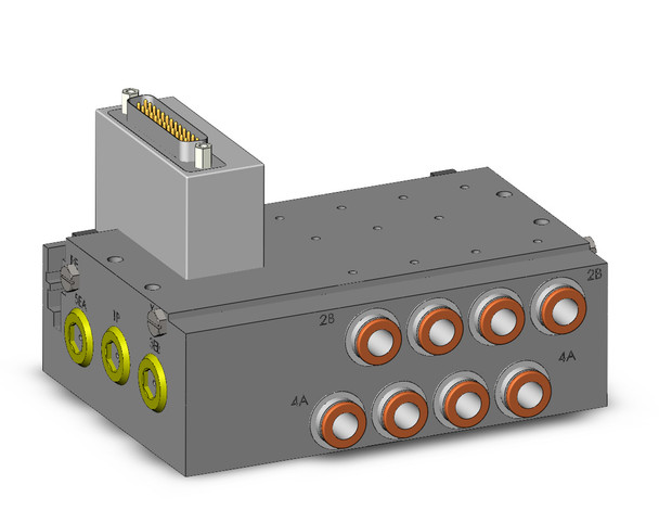 SMC SS5Y7-50F1-04U-C8N 4/5 port solenoid valve plug-in metal base