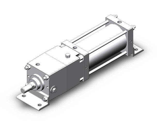 SMC CNSL140TF-250-D tie rod cylinder w/lock power lock cylinder
