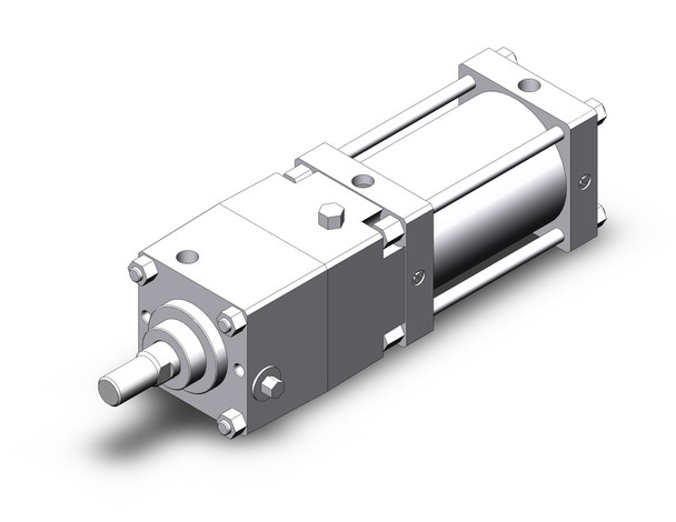 SMC CNSB125-150-D tie rod cylinder w/lock power lock cylinder