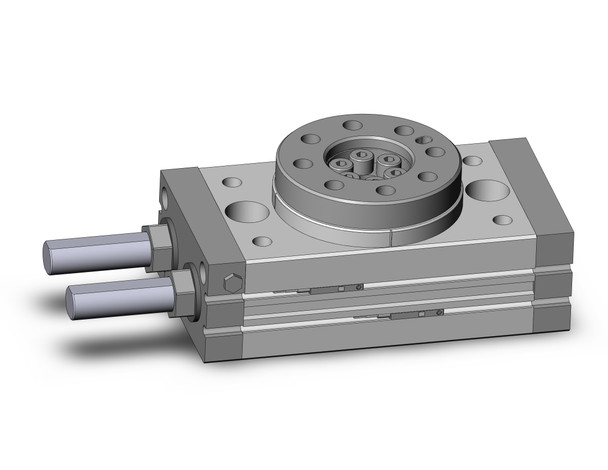 <h2>MSQ*10~200, Rotary Table, Rack &amp; Pinion, Basic &amp; High Precision</h2><p><h3>The MSQ compact rotary table is ideal for material transfer applications. It incorporates load bearings and a mounting face with a rack-and-pinion style rotary actuator. The seven sizes are 10, 20, 30, 50, 70, 100, and 200 with rotational adjustments from 0-190 degrees, and auto switch capability. Additional features include a hollow shaft and direct load mounting possibility.<br>- </h3>- Rack   Pinion style, rotary table-basic type<br>- Seven bore sizes available<br>- Direct load mounting possible<br>- Adjustment from one direction<br>- Auto switch capable<br>- <p><a href="https://content2.smcetech.com/pdf/MSQ.pdf" target="_blank">Series Catalog</a>