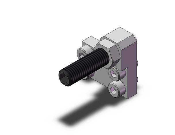 SMC MXQ-AT6-X11 guided cylinder stroke adjuster, retract end