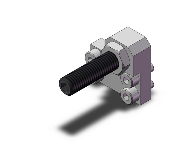 SMC MXQ-CT12-X12 guided cylinder hard stop, retract end