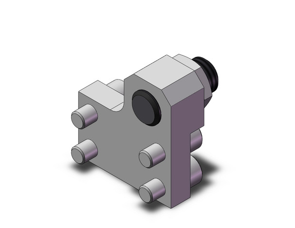 SMC MXQ-CT16L guided cylinder hard stop, retract end