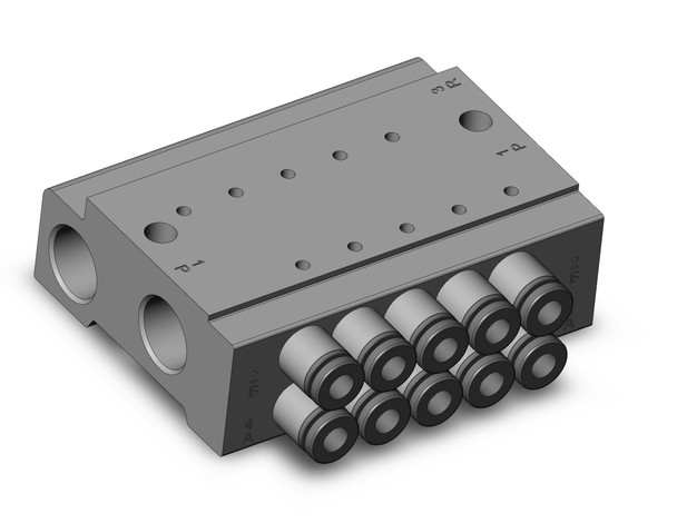 SMC SS0755-05N3NC 3 port solenoid valve plug lead base mount bar manifold