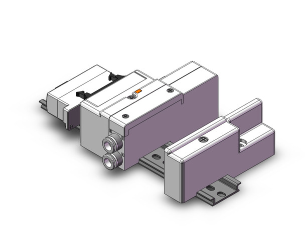 SMC SS5Q13-SB04-D 4/5 port solenoid valve mfld, plug-in unit