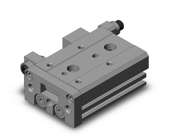 <h2>MXS, Precision Slide Table (Cross Roller Bearings) - Standard Type</h2><p><h3>The MXS is a precision slide table integrated with guides and rails combined with cross roller bearings to isolate the load bearing from the movement of the dual rods and piston seals. Rubber bumpers or shock absorbers stop the slide table and can be paired with a stroke adjuster for precise positioning; available for extend, retract, or both ends in ranges of 0-5 mm, 0-15 mm and 0-25 mm. The end lock option prevents the slide table from dropping in vertical applications, enhancing safety in the event of air pressure loss.<br>- </h3>- Bore sizes: 6, 8, 12, 16, 20, 25 mm<br>- Rubber bumper with stroke adjuster<br>- Shock absorber option<br>- End lock option in the event of air pressure loss<br>- PTFE grease or food grade grease option<br>- RoHS compliant<br>- Auto switch capable<br>- <p><a href="https://content2.smcetech.com/pdf/MXS.pdf" target="_blank">Series Catalog</a>