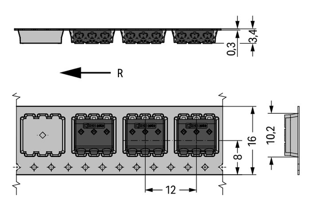 Wago 2059-323/998-403 Pack of 1750