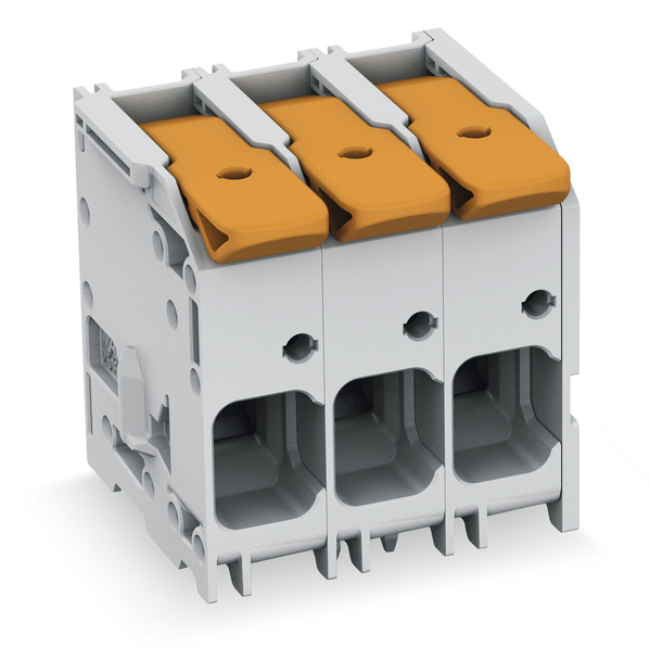 Wago 2616-1110/020-000 PCB terminal block; lever; 16 mm; Pin spacing 10 mm; 10-pole; Push-in CAGE CLAMP; 16,00 mm; gray