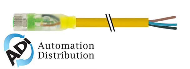 Murrelektronik 7000-08111-0100150 m8 female 0?? led with cable, pvc 3x0,25 ye ul,csa 1,5m