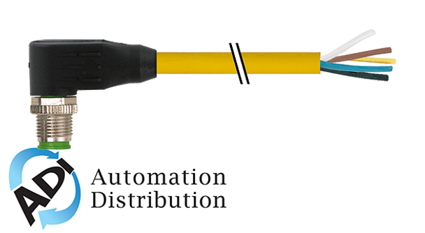 Murrelektronik 7700-12101-1500060 m12 male 90?? with cable, tpe 4x18awg ye ul/csa, itc/pltc 0.6m