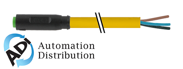 Murrelektronik 7000-08201-0500300 m8 female 0?? snap-in with cable, pur 3x0.25 ye ul/csa+robot+drag chain 3m