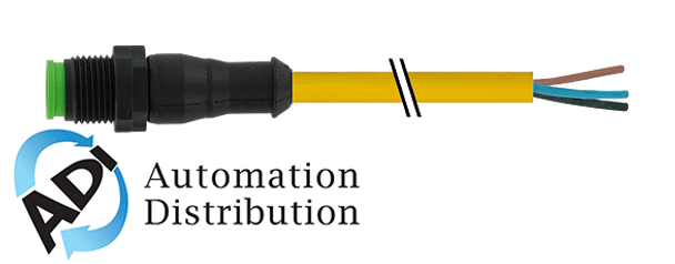 Murrelektronik 7005-12001-0230500 m12 male 0?? with cable lite, pur 3x0.34 ye ul/csa 5m